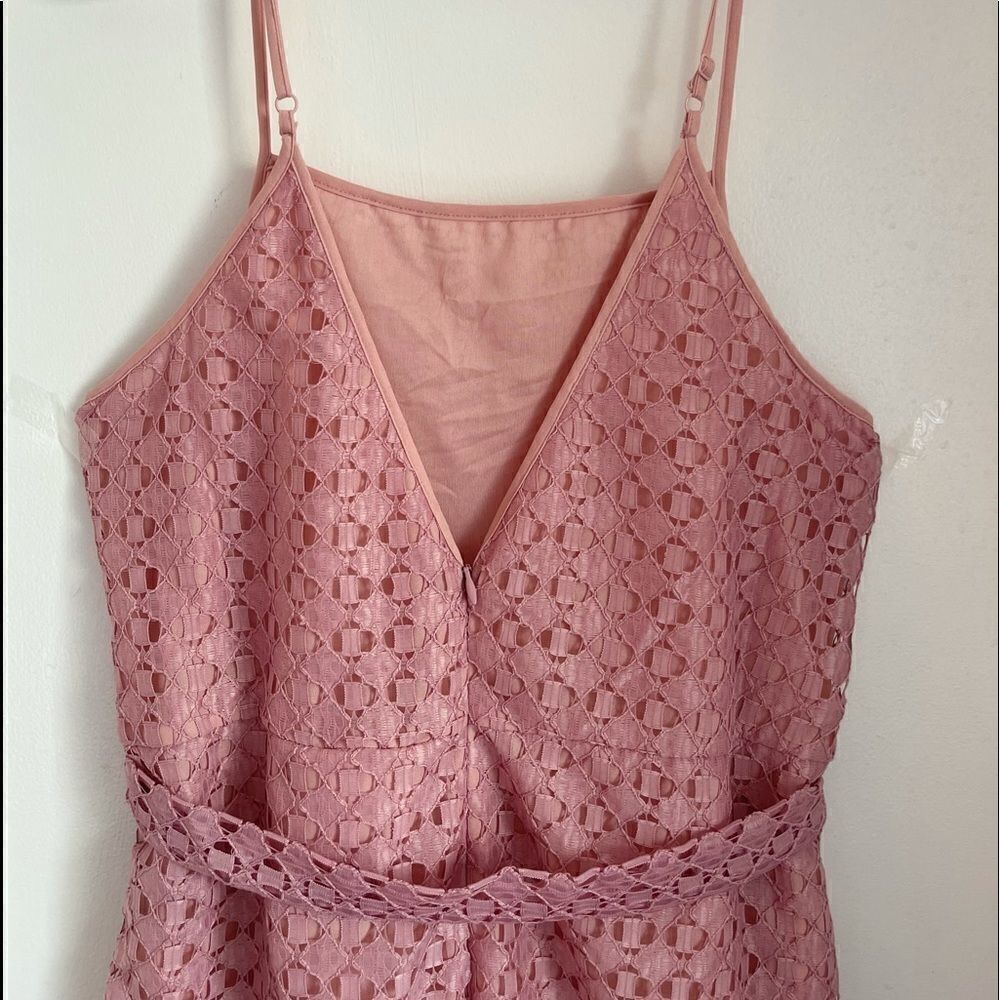 LINE & DOT Sleeveless Belted Pink Jumpsuit.Sz S,M - Picture 8 of 14